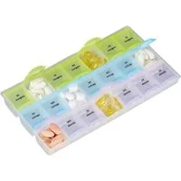 relaxdays Pillendose 2 x Tablettenbox 7 Tage 3 Fächer (1 St)