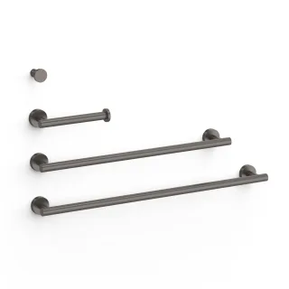 Tres Set bestehend aus 2 Handtuchhaltern + 1 Papierhalter ohne Deckel + 1 Haken , 09598102GR 09598102GR