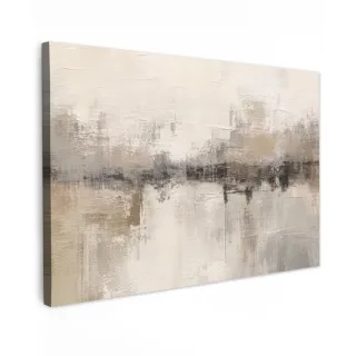 MuchoWow Leinwandbild, Beige, Textil, Kiefer, Rechteckig, 120x80 cm, FSC 100%, gerahmt, Bilder und Zubehör, Wandbilder, Leinwandbilder