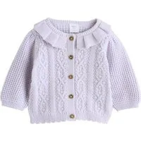Next Strickjacke Baby Strickjacke mit Rüschenkragen (1-tlg)