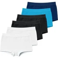 TEXEMP Panty 6 Damen Panty Panties Slip Microfaser Hotpants Unterwäsche Boxershorts (Spar-Packung, 6-St., 6er Pack) Ohne nerviges Pflegeetikett
