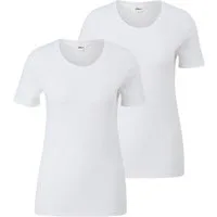 s.Oliver T-Shirt Basic aus softer Single-Jersey Qualität, Slim Fit, 2 Stück