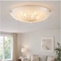 GLOBO LIGHTING Deckenleuchte, Leuchtmittel nicht inklusive, Deckenleuchte Deckenlampe Wohnzimmerlampe Glas satiniert 2 Flammig
