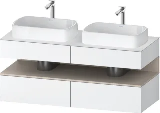 Duravit Qatego Konsolenwaschtischunterbau wandhängend Weiß Matt 1400x550x600 mm - QA4767091180000 QA4767091180000