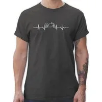 Shirtracer T-Shirt Herzschlag Motorrad - Motorbike Motorrad Biker