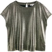 Next T-Shirt Kastiges Metallic-T-Shirt, Kurzgröße (1-tlg)