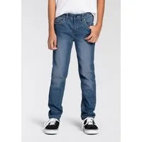 DELMAO Stretch-Jeans Straight-fit Jeans für Jungen elastisches Material, Used-Look-Waschung, niedrige Leibhöhe
