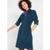 bonprix Hemdblusenkleid für Alltag, aus Baumwolle und Elasthan, mit Knopfleiste