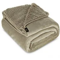 Wohndecke TEDY warme Decke für Herbst & Winter, Eurofirany, Teddy-Fleece, kuschelige Sofadecke, Sesselschoner, Extra weich