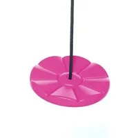 DICE Schaukelsitz Kunststoff-Tellerschaukel Pink mit schwarzem geflochtenem Seil, passend für BERG Playbase