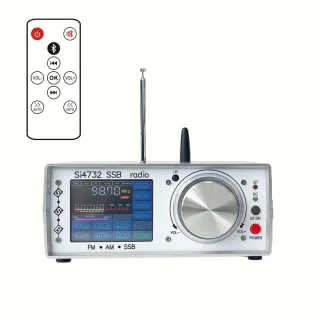 ATS-25 Full Band Radio Receiver Touch Screen Bluetooth RCA Stereo Output Rechargeable Lithium Battery Adjustable Bandwid