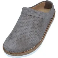 Haflinger Travel Classic Eleganter Clog aus Leder mit Korkfußbett und Gummisohle Hausschuh