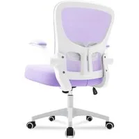 Durrafy Bürostuhl Ergonomischer Bürostuhl,Schreibtischstuhl mit klappbaren Armlehnen (Höhenverstellbarer Drehstuhl mit Wippfunktion bis 130°,Computerstuhl mit verstellbarer Lendenwirbelstütze und leisen Rollen), Chefsessel mit 150 kg Tragfähigkeit