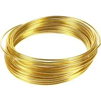 mumbi Basteldraht Basteldraht Aluminium Gold 10m, 2mm stark – Schmuck- & Dekodraht DIY