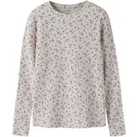 Name It Langarmshirt NKFNICOLE LS SLIM TOP PB Baumwollmischung, slim fit