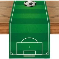 Bomiclss Gartentischdecke Sport Fussballfeld Fußball Tischläufer, Waschbar Küche Esstisch