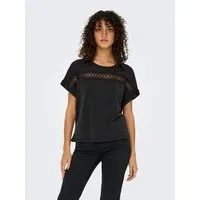 ONLY Kurzarmshirt ONLFREE LIFE S/S LACE PANEL TOP JRS