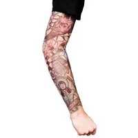 Maskworld Kostüm Hot Rod - Fasching Halloween Karneval, Tattoo Sleeve - täuschend echte Tätowierung zum Überziehen