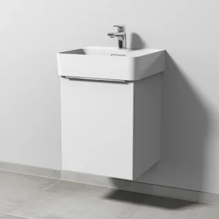 Sanipa 3way Waschtischunterbau zu Laufen VAL Waschtisch mit 1 Tür, Weiß-Soft UM81943