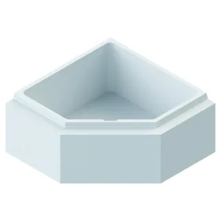 Schedel Villeroy & Boch Loop & Friends Duo Eck-Wannenträger SW16029A 140x140cm, mit Ablage, 5-eckig, Höhe 57cm