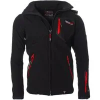 Geographical Norway Softshelljacke Herren Freizeitjacke Sport Outdoor Wander Trekking Jacke in Unifarbe, mit abnehmbarer Kapuze, mit Stehkragen