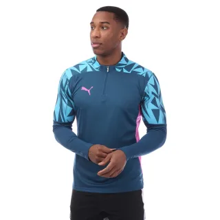 Herren Puma IndividualFINAL 1/4 Zip Top in Blau