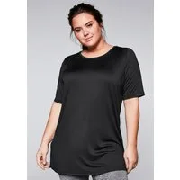 Sheego Trainingsshirt Longshirt Kurzarm