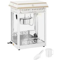 Royal Catering Popcornmaschine 5 kg/h Popcornmaker 1500 W weiß / golden Popcornautomat Beleuchtung