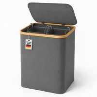 Roxlin Wäschekorb Wäschekorb 150L faltbar mit Deckel, wasserdicht, 2 Taschen