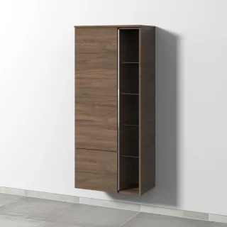 Sanipa 3way Stauraumschrank mit 1 Tür, 1 Auszug und offenen Fächern, Eiche-Arizona BR18280