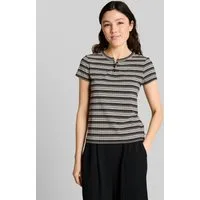 TOM TAILOR Denim T-Shirt T-Shirt Henley T-Shirt mit Streifenmuster
