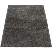 Paco Home Hochflor-Teppich Maya 400, rechteckig, Höhe: 49 mm, Uni-Farben, mit Effektgarn, weich & kuschelig