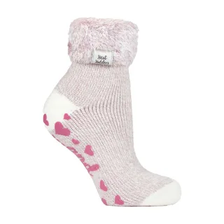 Damen Anti-Rutsch Thermo Low-Cut Knöchelsocken mit Grip