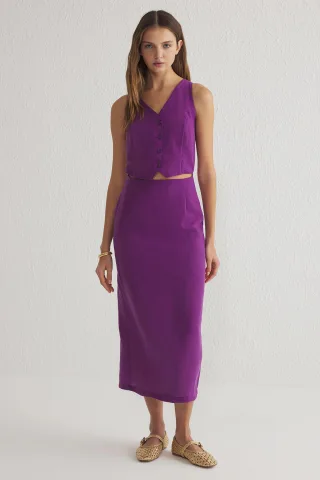 Schlichtes, ärmelloses Midi-Kleid für Damen, lässig und normal