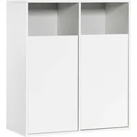 mokebo Wäscheschrank Der Wäschehüter (2-türig) Made in Germany, Wäschesammler, mit Magnetverschluss in Weiß
