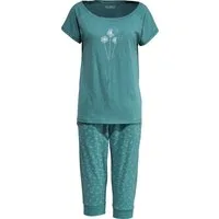 REDBEST Pyjama Damen-Schlafanzug Single-Jersey Blumen