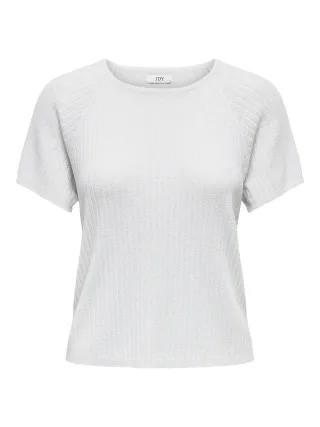 JDY - JDYBODILLA S/S GLITTER PULLOVER KNT NOOS Cloud Dancer - Gr. - S