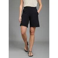 Laura Scott Bermudas aus Jersey, aus Baumwolle und Elasthan, unifarbene Optik