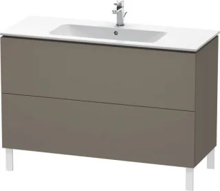 Duravit L-Cube Waschtischunterbau bodenstehend Flanell Grau Seidenmatt 1220x481x704 mm - LC662809090 LC662809090