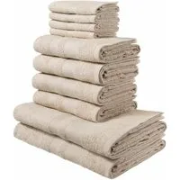 OTTO home Handtuch Set Vanessa, 10-tlg Handtuch-Set, weich, in Standard- und Premium-Qualität, Walkfrottee (Set, 10-St), 100% Baumwolle, Duschtücher, Handtücher, Gästetücher, mit Bordüre