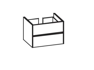 Artiqua 116 Waschtischunterschrank, Quarzgrau Matt Select, 116-WU2L-AC06-7163-173 116-WU2L-AC06-7163-173