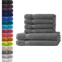 Hometex Premium Textiles Handtuch in Premium Qualität 500 g/m², Feinster Frottier-Stoff 100% Baumwolle, 2x Duschtuch + 4x Handtuch, weich, saugfähig, extra schwer & flauschig