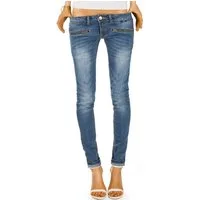 be styled Röhrenjeans skinny fit Hüftjeans, low rise Damenhosen j03i 5-pocket