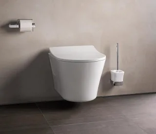 TOTO WC ES, wandhängend, Tiefspüler, randlos, Tornado Flush kreisend, Keramikoberfläche CeFiONtect, CW797