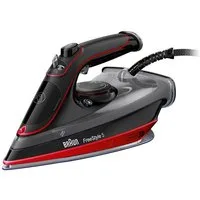 Braun Dampfbügeleisen TexStyle 5 SI 5057 RD - 2.700 W, 220 g Dampfstoß, 300 ml Wassertank, 2700 W, 50 g Dampfmenge, SuperCeramic Bügelsohle, offenes Griffdesign