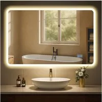 CLP Wandspiegel Jericho (1er), Anti-Beschlag, LED-Licht, dimmbar, 3 Modi, IP44
