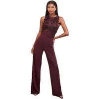LIPSY Jumpsuit Lipsy Neckholder-Jumpsuit mit 3D-Struktur, Petite (1-tlg)