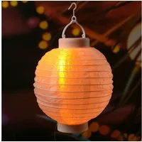 MARELIDA LED Lampion LED Solar Lampion Flammeneffekt Party Balkon Terrasse Garten 20cm weiß, LED Classic, warmweiß (2100K bis 3000K)