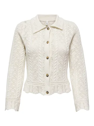ONLY - ONLFRIEDA LIFE LS STRUCTURE CARDI CC KNT Birch - Gr. - S