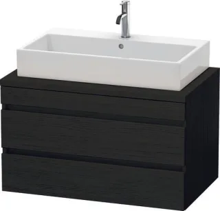 Duravit DuraStyle Konsolenwaschtischunterbau wandhängend Eiche Schwarz Matt 900x548x512 mm - DS53180 DS531801616